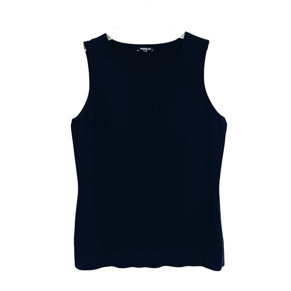 Lafayette 148 Sleeveless Knit Top Shell Size S Black Soft Viscose Office Classic - Picture 1 of 9